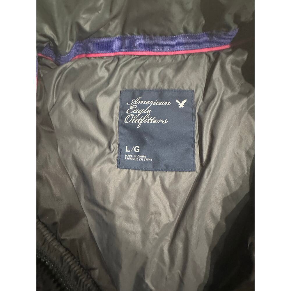 American Eagle Women's Long Sleeve Full Zipper Black Puffer Jacket Size: XL - Picture 2 of 2